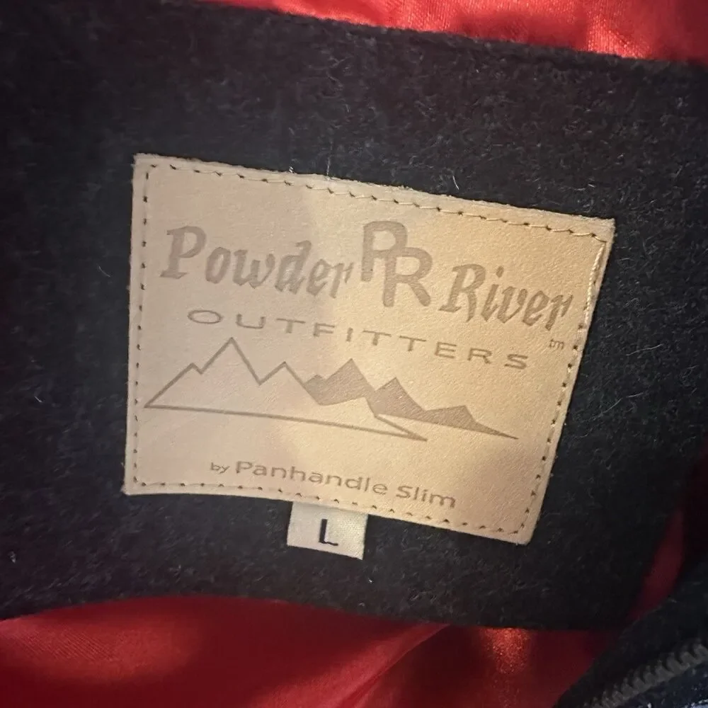 Powder River outfitters jacket Wool Western Embroidered Floral‎ Pattern Large
